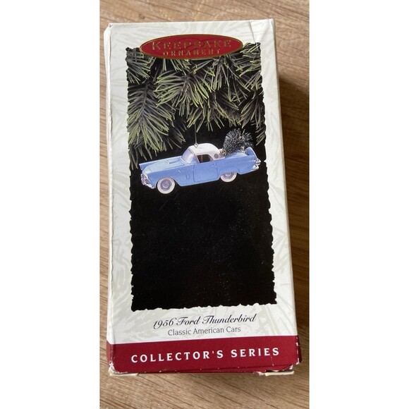 HALLMARK 1993 #3 1956 FORD THUNDERBIRD CLASSIC AMERICAN CARS KEEPSAKE ORNAMENT - Picture 1 of 10